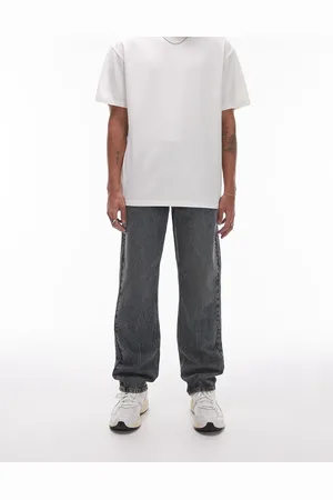 Topman Vaqueros marmolado de corte recto de