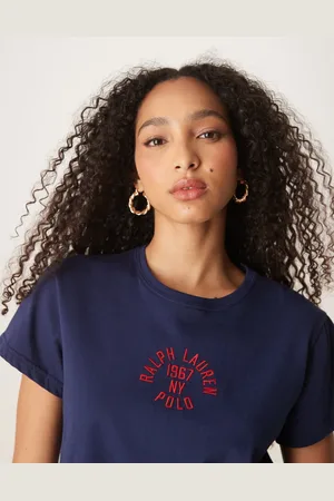 Ralph Lauren Camiseta azul marino de corte slim con logo en el pecho de
