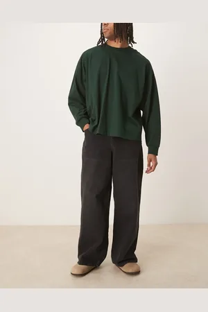 ASOS Vaqueros negro lavado muy holgados con pinzas de
