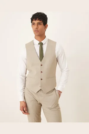 ASOS Chaleco de traje jaspeado de corte slim con acabado texturizado de