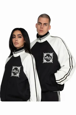 Multiply Apparel Chaqueta negro refresco con cremallera Insignia de