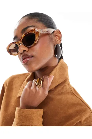 AJ Morgan Gafas de sol efecto carey vintage estilo ojos de gato gruesas de