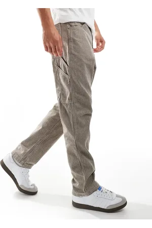 Dickies Pantalones marrones con estampado milrayas Garyville de