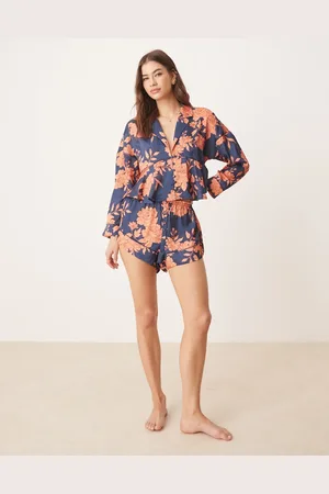 Free People Pijama azul marino con estampado floral Beauty Sleep de -Multicolor