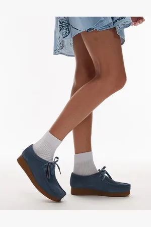 Clarks Zapatos Wallabee azules de ante Evo de -Neutro