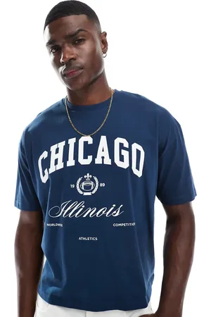 ASOS Camiseta de corte cuadrado extragrande con estampado gráfico de ciudad de