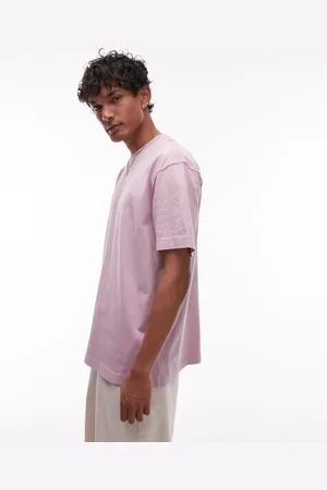 Topman Camiseta lila lavado extragrande de -Morado