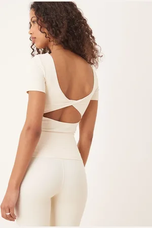 Tala Camiseta larga color con detalle retorcido en la espalda Dayflex de -Blanco