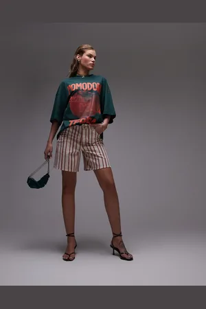 Topshop Pantalones cortos vaqueros a de corte alargado de -Multicolor