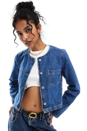 ASOS Chaqueta vaquera medio de corte cuadrado de
