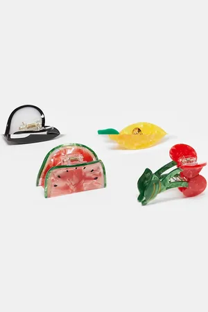Aldo Pack de 4 pinzas para el cabello multicolores con diseños veraniegos Haoewiel de