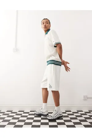 Champion Pantalones cortos blanco hueso con logo "LA" de