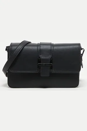 VALENTINO Bandolera negra con detalle de hebilla Dejavu RE de Valentino