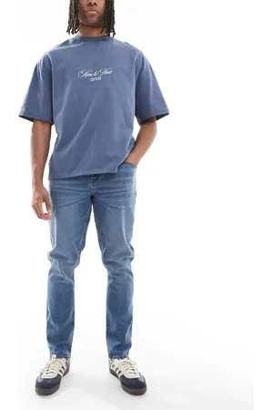 ASOS Vaqueros azul medio lavado de corte slim de