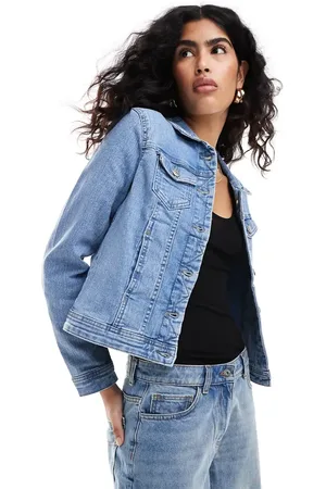 ONLY Chaqueta vaquera azul con lavado claro de