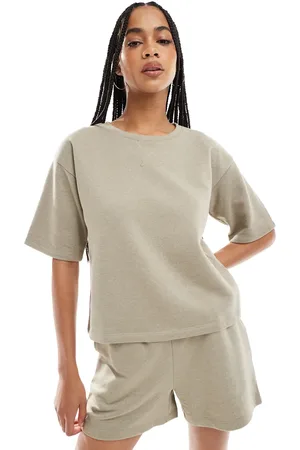 VERO MODA Sudadera color arce de manga corta de (parte de un conjunto)-Neutro