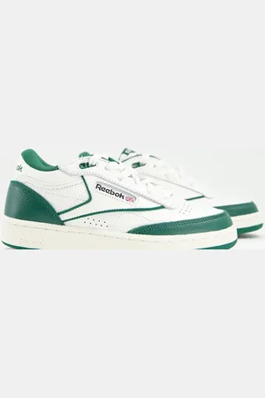 Reebok Zapatillas deportivas blanco tiza y verdes Club C Mid II exclusivas en ASOS de
