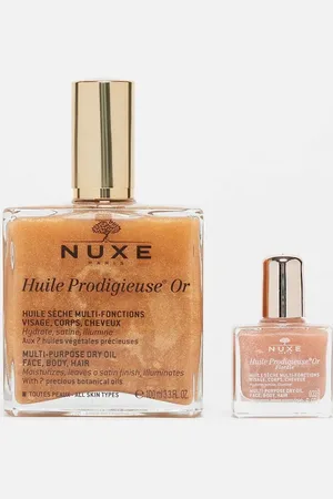 Nuxe Pack de aceites en seco de tamaño estándar de 100 ml y tamaño viaje Huile Prodigieuse exclusivo de x ASOS (tamaño viaje de regalo)
