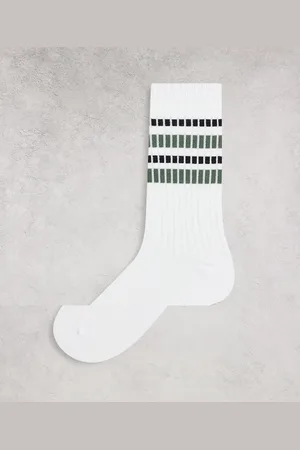 Only & Sons Pack de 3 pares de calcetines a rayas multicolores de estilo tenista de -Blanco