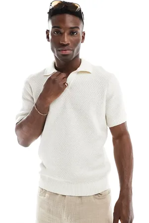 Only & Sons Polo color crema de punto de -Blanco