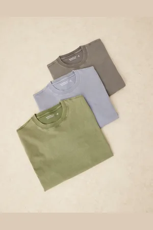 Abercrombie & Fitch Pack de 3 camisetas de color azul y multicolores básicas de