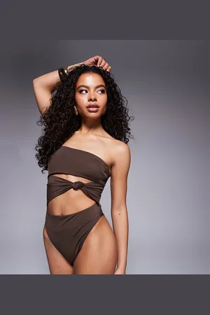 ASOS Bañador con detalle anudado Nina de Petite-Multicolor