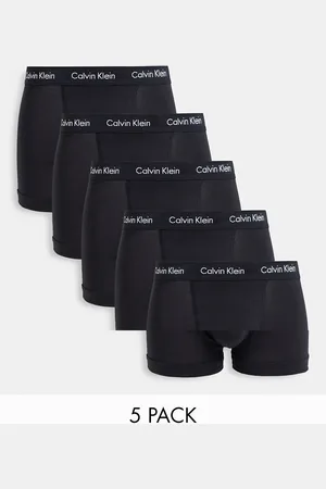 Calvin Klein Pack de 5 calzoncillos negros de algodón elástico de
