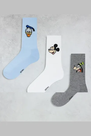 ASOS Pack de 3 pares de calcetines de varios colores con diseño de Mickey Mouse y sus amigos de Disney de -Multicolor
