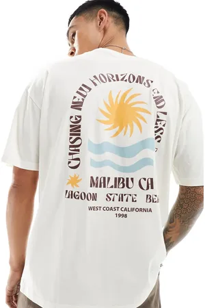 New Look Camiseta color con estampado "Malibu" de -Beis neutro