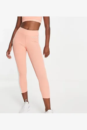 VAI21 Leggings largos naranjas con detalle de cinta de (parte de un conjunto)