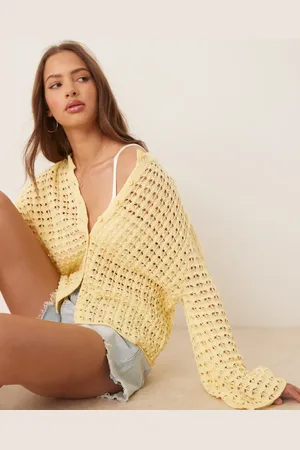 ASOS Cárdigan pastel con mangas ángel de punto de