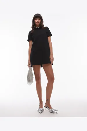 & OTHER STORIES Vestido corto de tweed con cuello de abalorios de