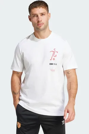 adidas Camiseta blanca con diseño del Manchester United 
