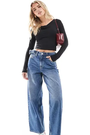 Miss Selfridge Vaqueros holgados con tira ajustable de