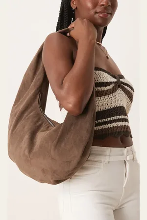 Gina Tricot Bolso de hombro holgado de antelina de