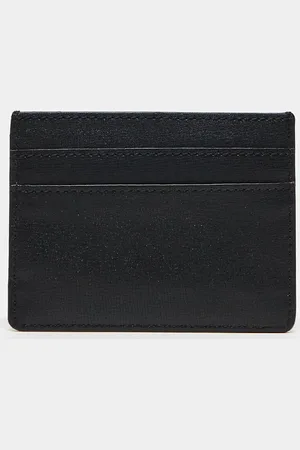 Armani Exchange Tarjetero negro con logo a tono de