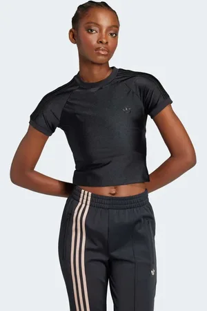 adidas Camiseta negra con 3 rayas Cali de