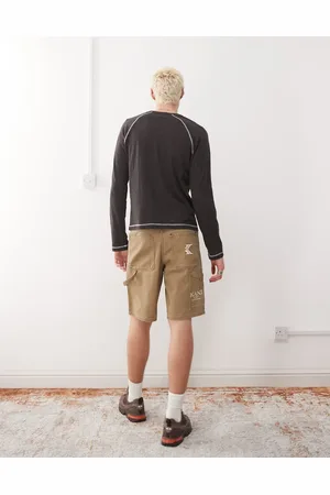 Karl Kani Pantalones cortos marrón lavado de estilo carpintero OG de -Neutro