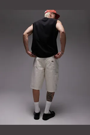 Dickies Pantalones cortos vaqueros color de corte suelto Madison de -Blanco