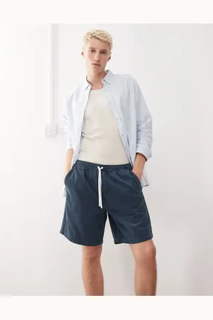 Weekday Pantalones cortos azul oscuro de pana de