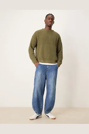 ASOS Vaqueros azul ahumado extragrandes con logo ADS de