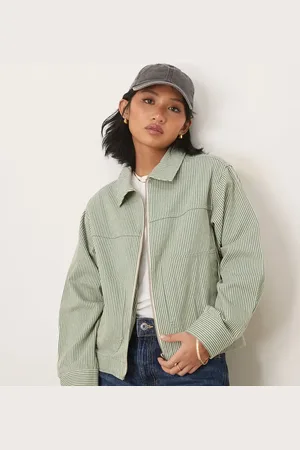 ASOS Chaqueta a con solapas de sarga de ASOS DESIGN Petite-Multicolor