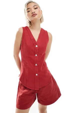 ASOS Chaleco vaquero con cuello de pico de (parte de un conjunto)