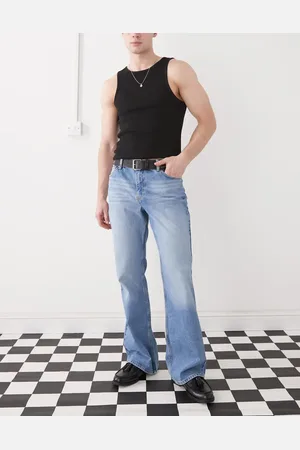 Reclaimed Pantalones de corte bootcut acampanado con lavado claro de