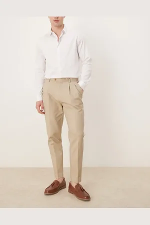 ASOS Pantalones chinos de vestir color de corte tapered de algodón de -Neutro