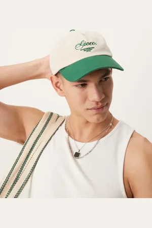 ASOS Gorra color y verde con logo bordado de -Blanco