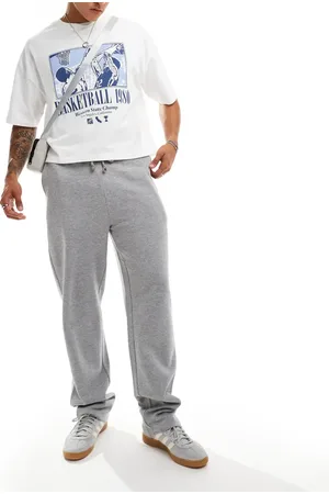 ASOS Joggers gris jaspeado básicos de pernera recta de