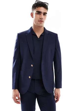 ASOS Chaqueta de traje de corte slim de lana peinada ligera lavable de