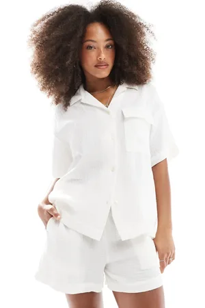 JJXX Camisa blanca extragrande de muselina de (parte de un conjunto)-Blanco