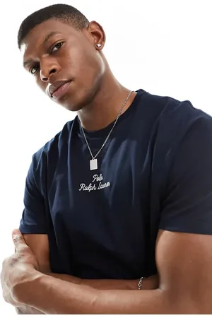 Ralph Lauren Camiseta de corte clásico extragrande con logo en el centro de